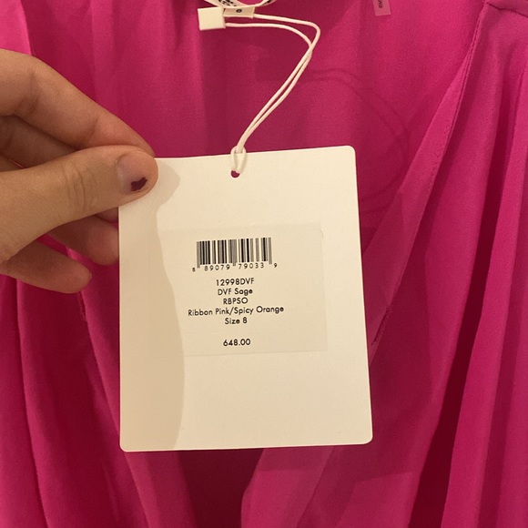 RARE silk skirt brand new with tags!  Pink and orange. - Picture 4 of 5